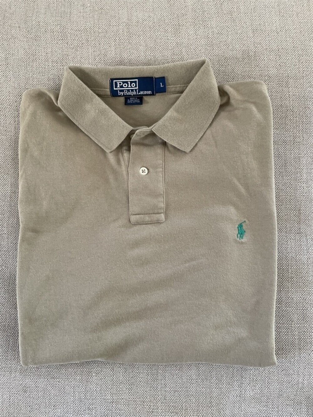 Polo by Ralph Lauren Smooth Knit Shirt Beige L